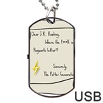 Dear J.K. Rowling... Dog Tag USB Flash (Two Sides) Front