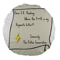 Dear J K  Rowling    Large 18  Premium Round Cushions by badwolf1988store