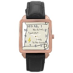 Dear J K  Rowling    Rose Gold Leather Watch 