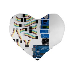 Arduino Arduino Uno Electronic Standard 16  Premium Heart Shape Cushions by Nexatart