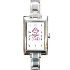 Crazy Pageant Dad Rectangle Italian Charm Watch