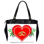 Heart Flowers Ring Office Handbags (2 Sides)  Back