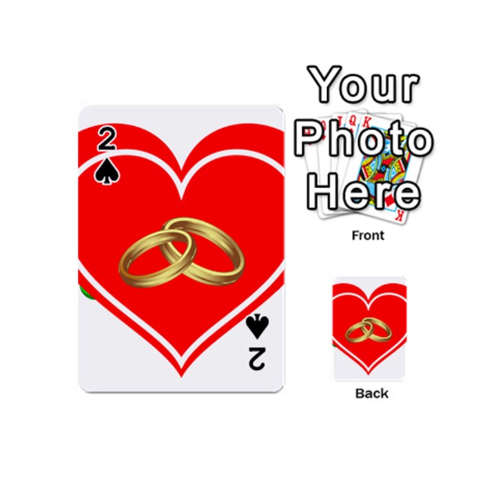 Heart Flowers Ring Playing Cards 54 (Mini) 