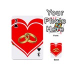 Heart Flowers Ring Playing Cards 54 (Mini)  Front - Spade3