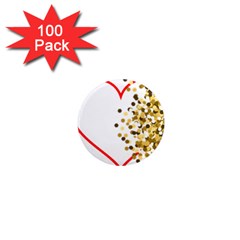 Heart Transparent Background Love 1  Mini Magnets (100 Pack)  by Nexatart