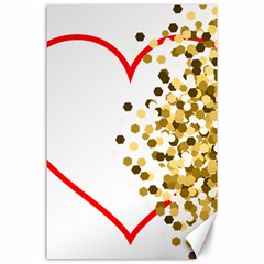 Heart Transparent Background Love Canvas 24  X 36  by Nexatart