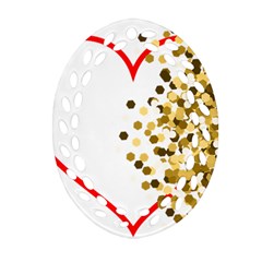 Heart Transparent Background Love Oval Filigree Ornament (two Sides) by Nexatart