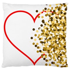 Heart Transparent Background Love Large Flano Cushion Case (two Sides) by Nexatart