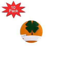 St Patricks Day Ireland Clover 1  Mini Magnet (10 Pack)  by Nexatart