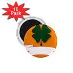 St Patricks Day Ireland Clover 1.75  Magnets (10 pack)  Front