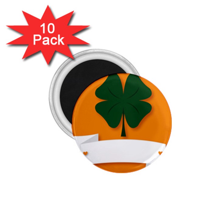 St Patricks Day Ireland Clover 1.75  Magnets (10 pack) 