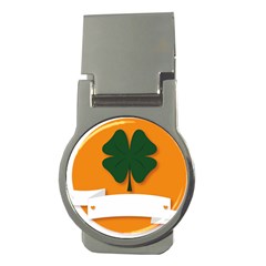 St Patricks Day Ireland Clover Money Clips (round)  by Nexatart