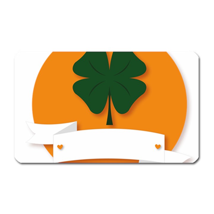 St Patricks Day Ireland Clover Magnet (Rectangular)