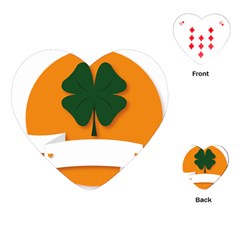 St Patricks Day Ireland Clover Playing Cards (heart) 