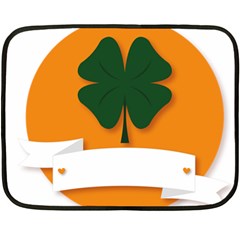 St Patricks Day Ireland Clover Fleece Blanket (mini) by Nexatart