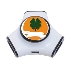 St Patricks Day Ireland Clover 3-port Usb Hub by Nexatart