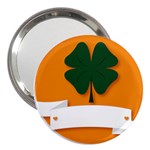 St Patricks Day Ireland Clover 3  Handbag Mirrors Front