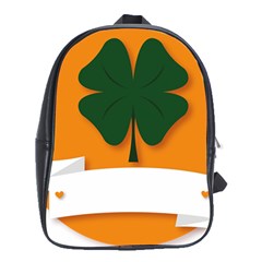 St Patricks Day Ireland Clover School Bags (xl)  by Nexatart