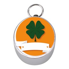 St Patricks Day Ireland Clover Mini Silver Compasses by Nexatart