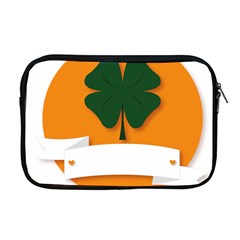 St Patricks Day Ireland Clover Apple Macbook Pro 17  Zipper Case by Nexatart