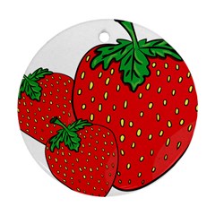 Strawberry Holidays Fragaria Vesca Ornament (round) by Nexatart