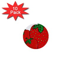 Strawberry Holidays Fragaria Vesca 1  Mini Buttons (10 Pack)  by Nexatart