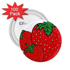 Strawberry Holidays Fragaria Vesca 2 25  Buttons (100 Pack)  by Nexatart