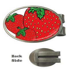 Strawberry Holidays Fragaria Vesca Money Clips (oval)  by Nexatart