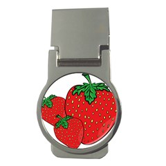 Strawberry Holidays Fragaria Vesca Money Clips (round)  by Nexatart