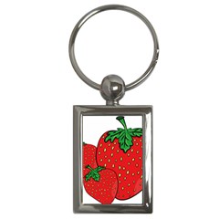 Strawberry Holidays Fragaria Vesca Key Chains (rectangle)  by Nexatart