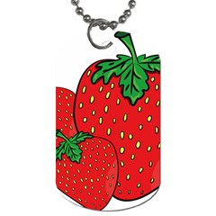 Strawberry Holidays Fragaria Vesca Dog Tag (two Sides) by Nexatart