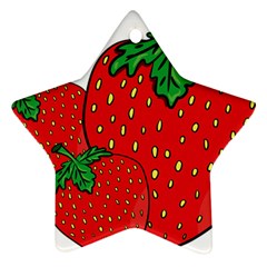 Strawberry Holidays Fragaria Vesca Star Ornament (two Sides) by Nexatart