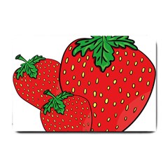 Strawberry Holidays Fragaria Vesca Small Doormat  by Nexatart