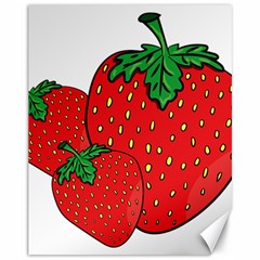 Strawberry Holidays Fragaria Vesca Canvas 11  X 14  