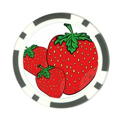 Strawberry Holidays Fragaria Vesca Poker Chip Card Guard by Nexatart