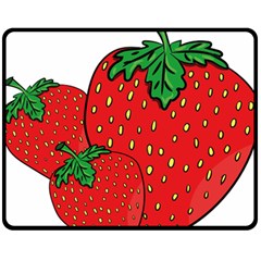 Strawberry Holidays Fragaria Vesca Fleece Blanket (medium)  by Nexatart