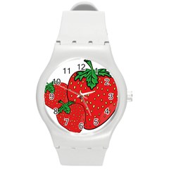 Strawberry Holidays Fragaria Vesca Round Plastic Sport Watch (m) by Nexatart