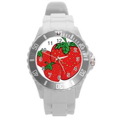 Strawberry Holidays Fragaria Vesca Round Plastic Sport Watch (l) by Nexatart