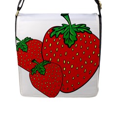 Strawberry Holidays Fragaria Vesca Flap Messenger Bag (l)  by Nexatart