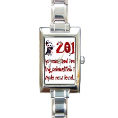 2016    Rectangle Italian Charm Watch