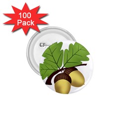 Acorn Hazelnuts Nature Forest 1 75  Buttons (100 Pack)  by Nexatart