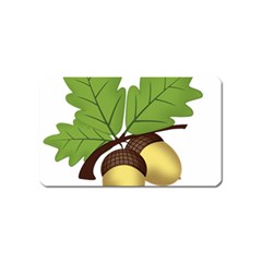 Acorn Hazelnuts Nature Forest Magnet (name Card) by Nexatart