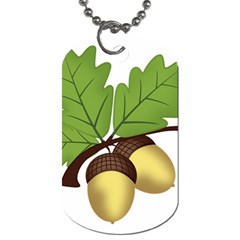 Acorn Hazelnuts Nature Forest Dog Tag (one Side) by Nexatart