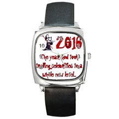 2016    Square Metal Watch