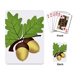 Acorn Hazelnuts Nature Forest Playing Card by Nexatart