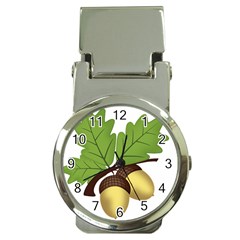 Acorn Hazelnuts Nature Forest Money Clip Watches by Nexatart