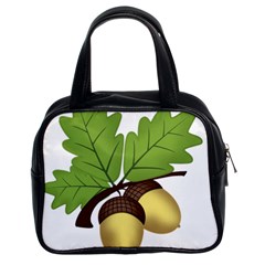 Acorn Hazelnuts Nature Forest Classic Handbags (2 Sides) by Nexatart