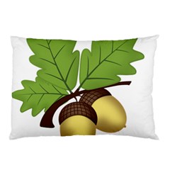 Acorn Hazelnuts Nature Forest Pillow Case by Nexatart