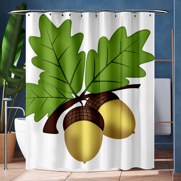 Acorn Hazelnuts Nature Forest Shower Curtain 60  x 72  (Medium) 