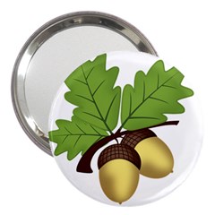 Acorn Hazelnuts Nature Forest 3  Handbag Mirrors